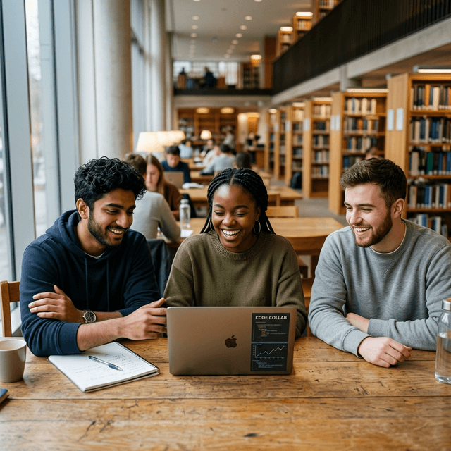 Students using laptop